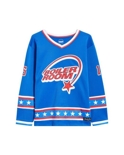 BOILER ROOM Blue Oversize Hockey Jersey