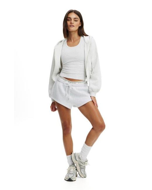 Cotton On White Active Plush Micro Short