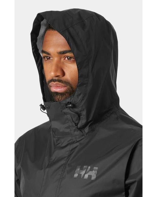 Helly Hansen Black Loke 2.0 Waterproof Packable Jacket for men