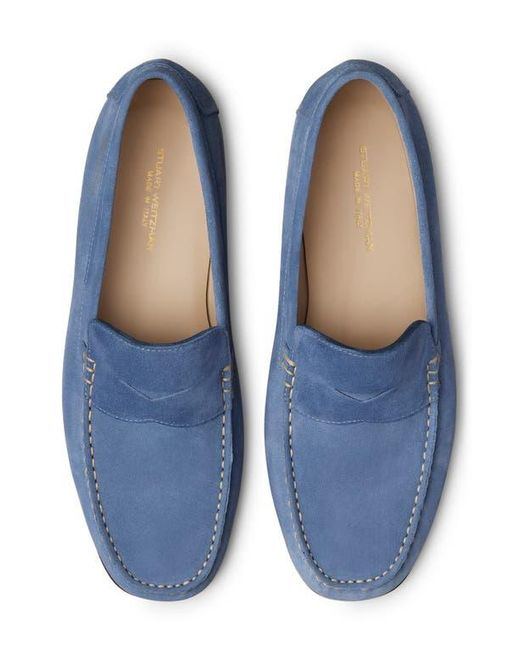 Stuart Weitzman Blue Brady Penny Loafer for men