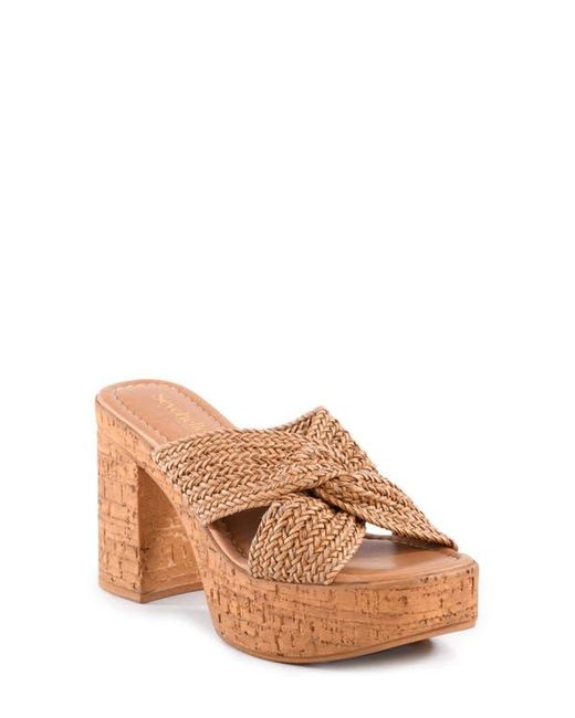 Seychelles Brown Adorned Platform Sandal