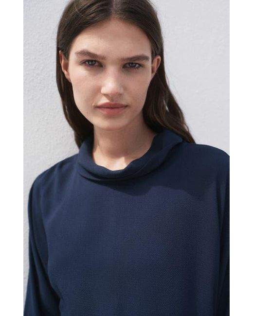 Mango Blue Oversize Flowing Top