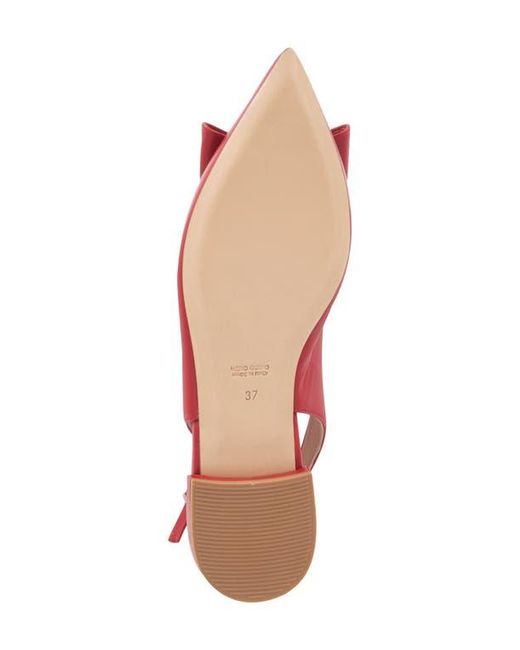 Bruno Magli Red Bella Pointed Toe Slingback Flat