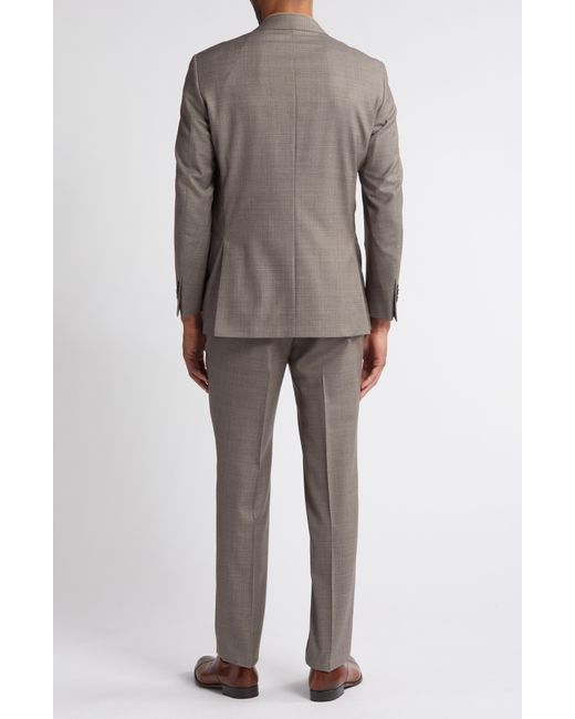 Peter Millar Natural Tailored Fit Plaid Wool Suit for men