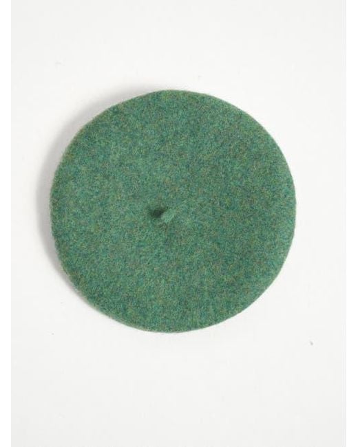Lost Pattern Green Bon Chic Wool Beret