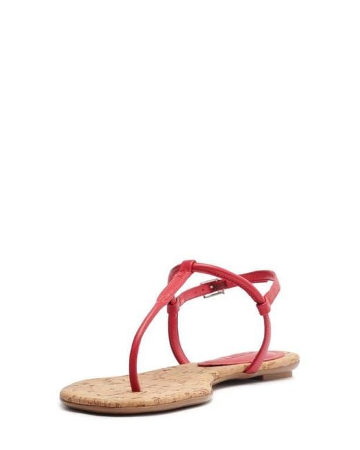 SCHUTZ SHOES Red Elsha T-Strap Sandal