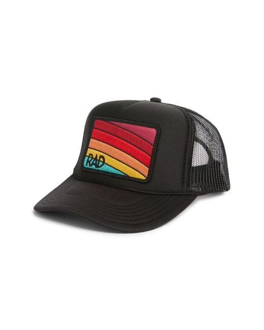 Friday Feelin Black Rad Patch Trucker Hat