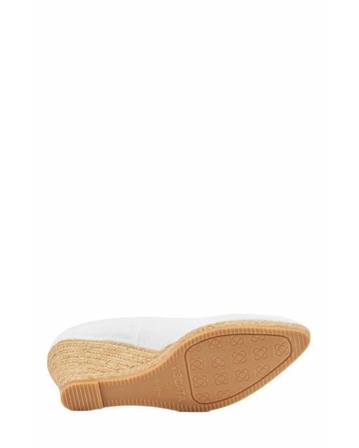 VISCATA White Roses Canvas V Cut Espadrille Wedges