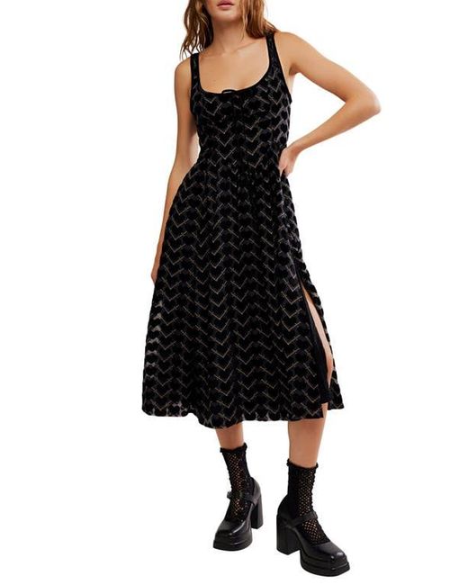 free people black velvet dress Free People Midnight Hour Mini Dress in Black
