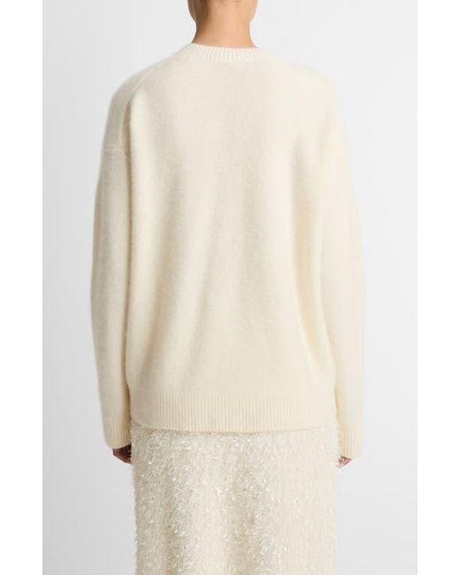 Vince Natural Boiled Cashmere Crewneck Sweater