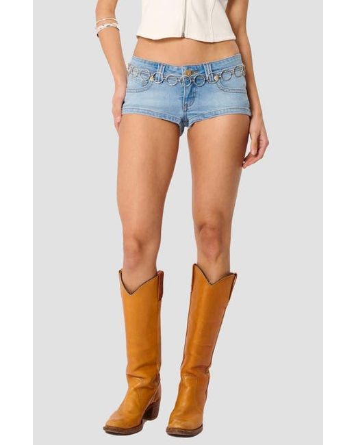 A.Brand Blue Denim Microshorts