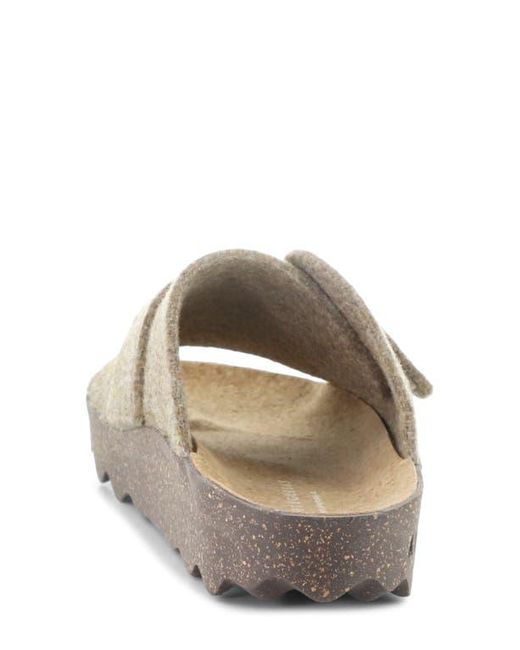 ASPORTUGUESAS Gray Clavi Wool Felt Slide Sandal