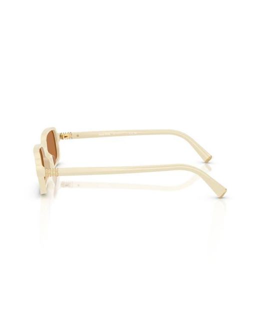 Miu Miu Pink 52Mm Rectangular Sunglasses