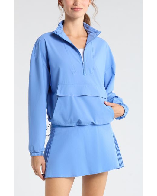 Zella Blue Transit Pullover Jacket