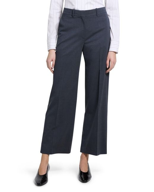 Theory Blue Stretch Wool Pants