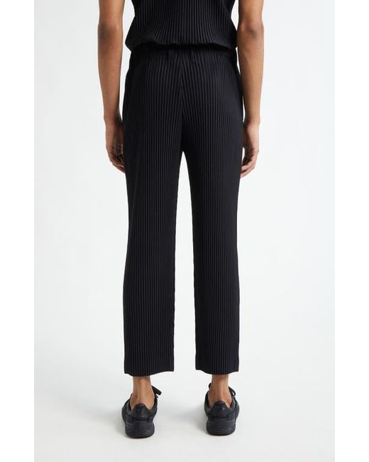 Homme Plissé Issey Miyake Black Basics Pleated Straight Leg Pants for men