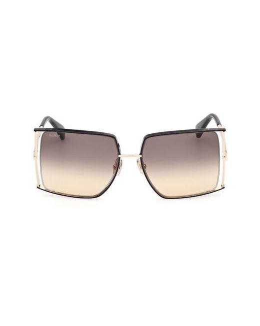 Max Mara Pink 68Mm Gradient Oversize Rectangular Sunglasses