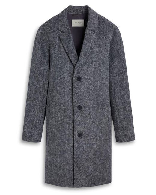 Bugatchi Gray Herringbone Wool Blend Car Coat for men