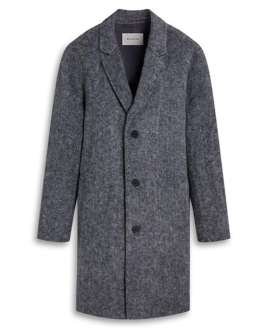 Bugatchi Gray Herringbone Wool Blend Car Coat for men