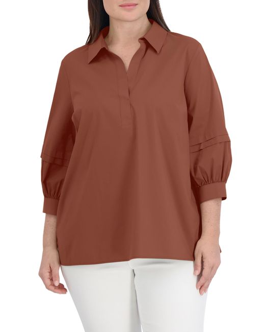 Foxcroft Brown Frankie Button-up Shirt