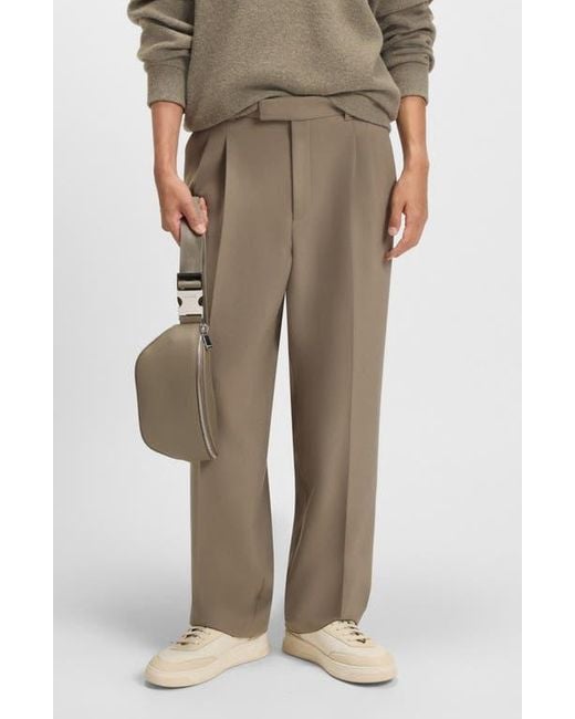 HUGO Natural New Crosstown Leather Belt Bag for men