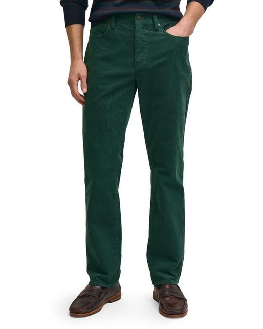 Brooks Brothers Green Cotton Stretch Corduroy Pants for men