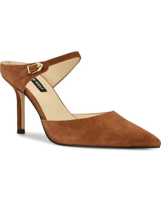 Nine West Brown Danela Pointed Toe Mule