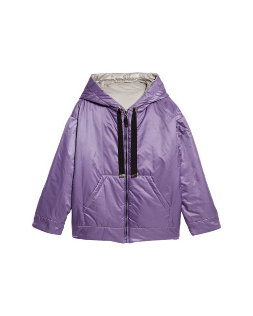 Max Mara Purple Greenbox Reversible Hooded Jacket