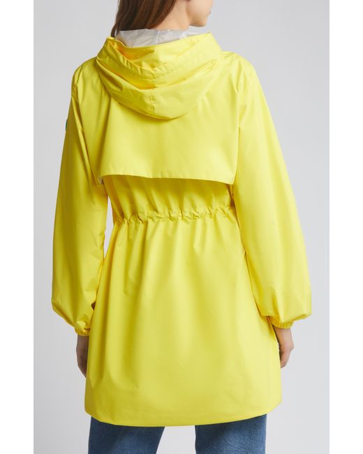 Save The Duck Yellow Fleur Water Resistant Hooded Raincoat