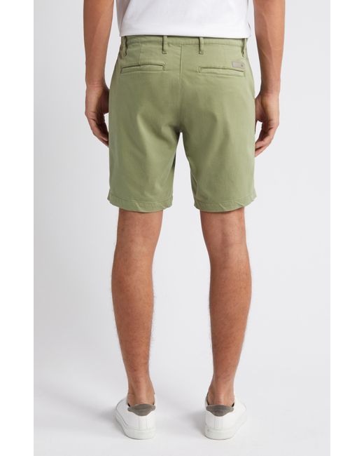 AG Jeans Green Wanderer 8.5-inch Stretch Cotton Chino Shorts for men