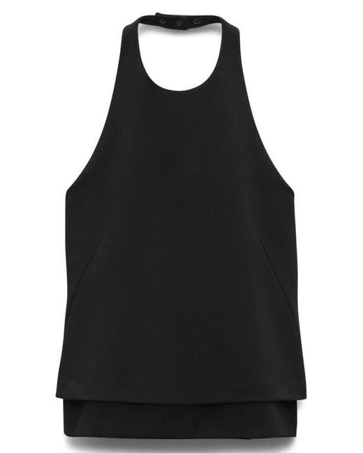 Rag & Bone Black Irina Layered Halter Top