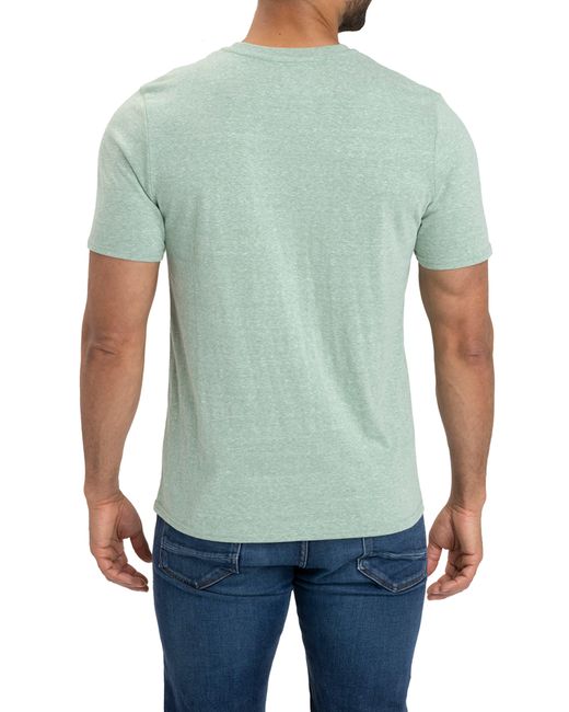 Threads For Thought Green Slim Fit Crewneck T-shirt for men