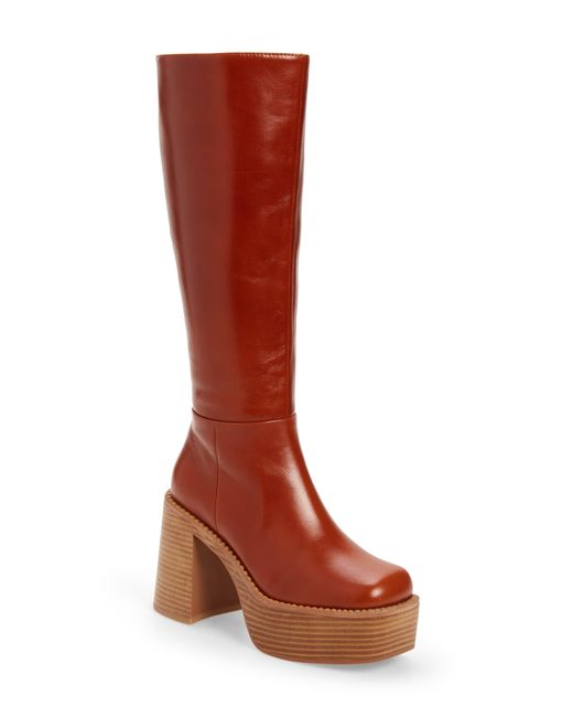 the band knee high platform boot jeffrey campbell