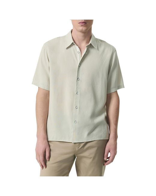 Rag & Bone Green Dalton Dobby Short Sleeve Button-Up Shirt for men