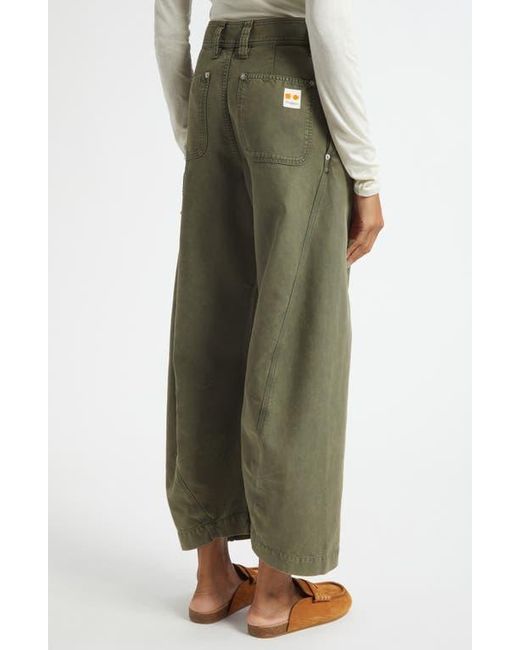 J.W. Anderson Green Twisted Seam Pleated Wide Leg Trousers