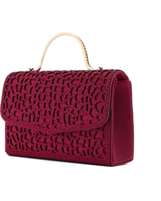 Lady Couture Red Rhinestone Handbag