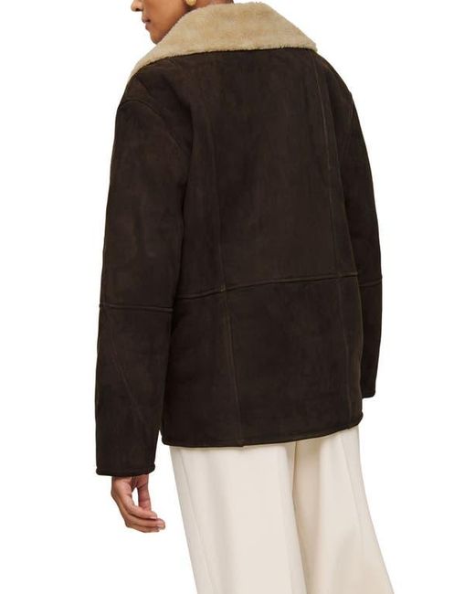 Reformation Black Veda Luca Shearling Jacket