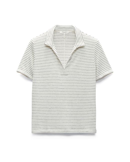 Rag & Bone Blue Stripe Polo Shirt