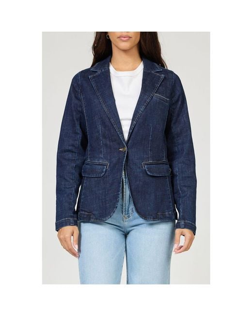 DEAR JOHN Blue Minah One Button Blazer