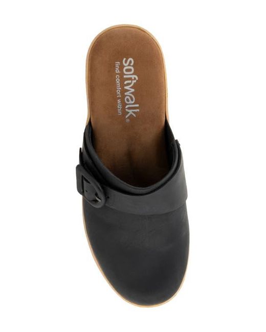 Softwalk® Black Ferrara Platform Mule