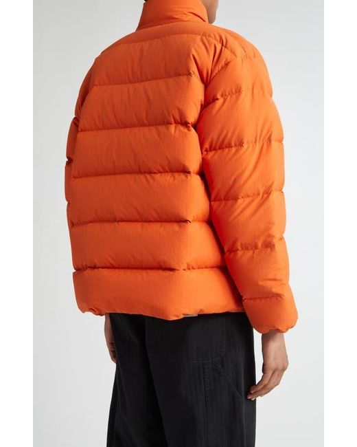 Bode Orange Burlington Down Puffer Jacket for men