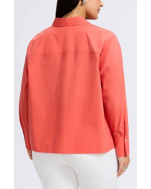 Foxcroft Red Bella Solid Popover Top