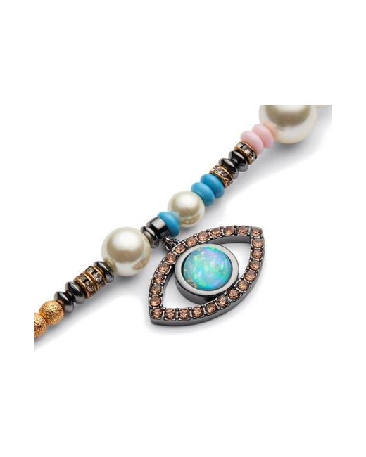 Kurt Geiger White Evil Eye Pendant Necklace