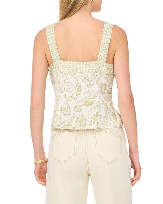 Vince Camuto White Button-Down Tank