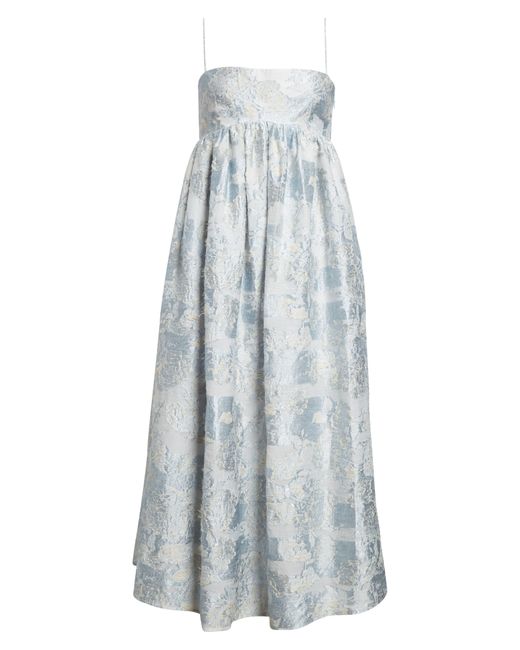 Stine Goya Blue Darya Jacquard Midi Dress