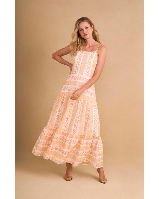 Cece Pink Eyelet & Embroidery Maxi Dress