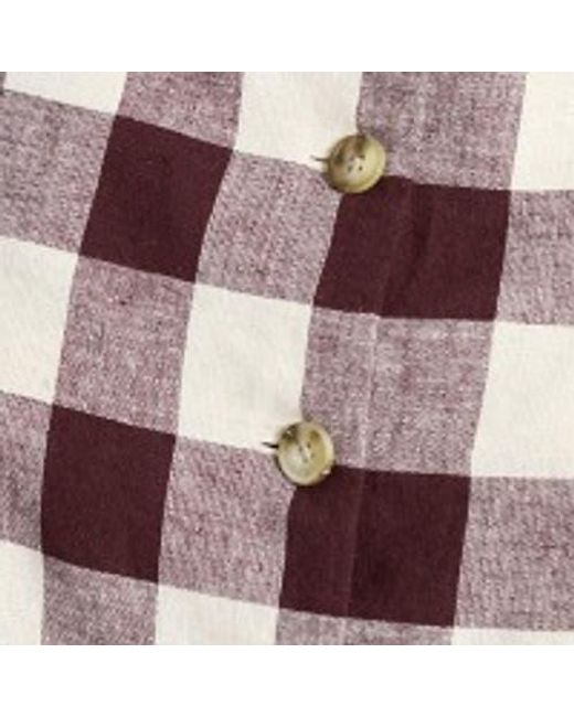 Albaray Blue Gingham Button Top