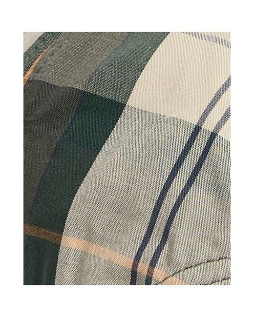 Barbour Green Telfield Tartan Adjustable Cap for men