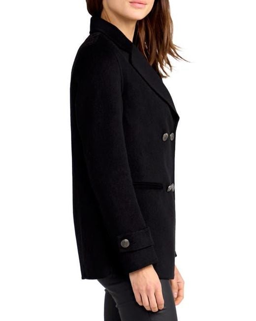 Belle & Bloom Black Forget You Wool Blend Military Peacoat