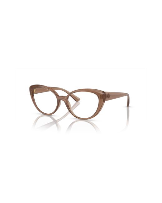 Versace Brown 53Mm Oval Optical Glasses